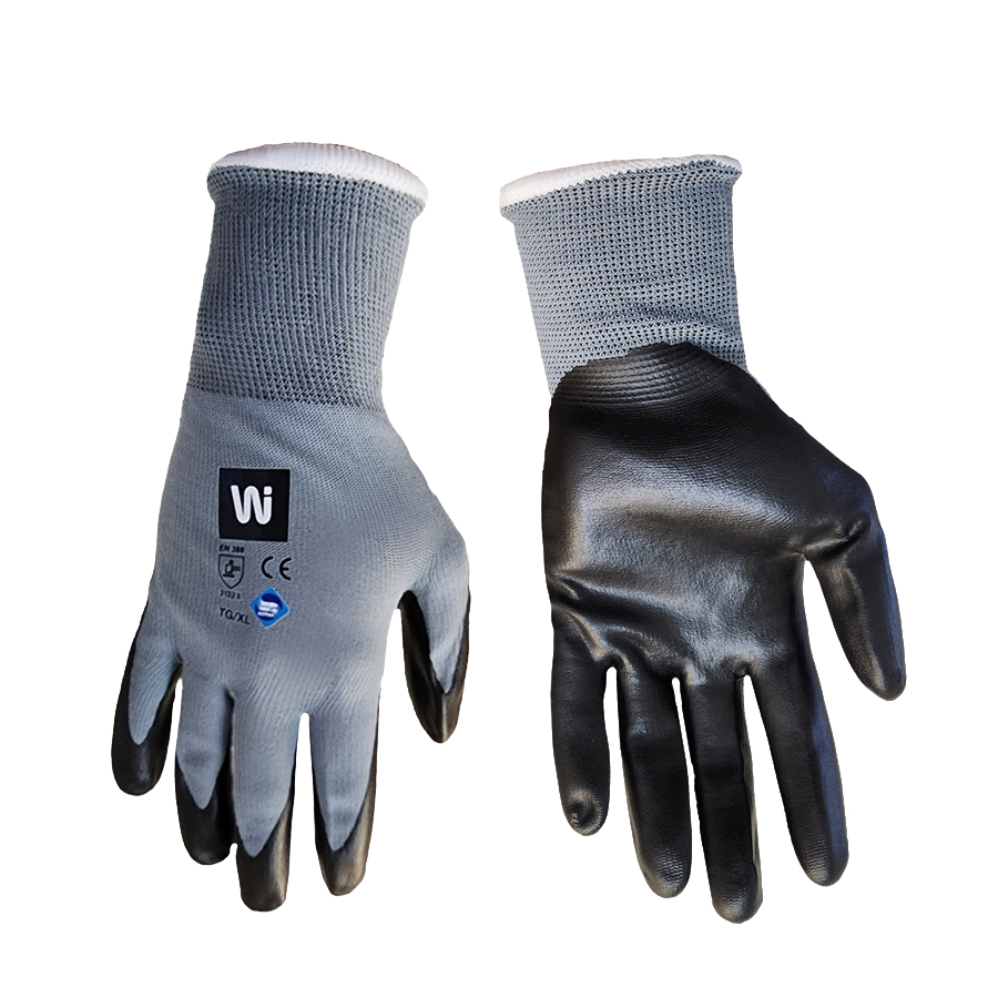 Gray Flex Glove w/ Nitrile Coated Palm - Small - KITS